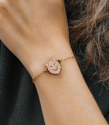 Bracelet en bois Loup - Wooper.ch