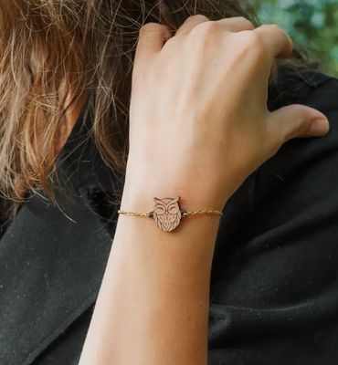 Bracelet en bois Hibou - Wooper.ch