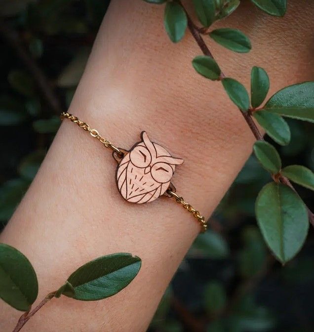 Bracelet en bois Hibou - Wooper.ch