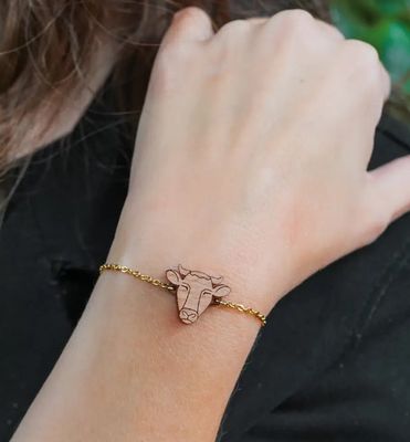 Bracelet en bois Vache - Wooper.ch