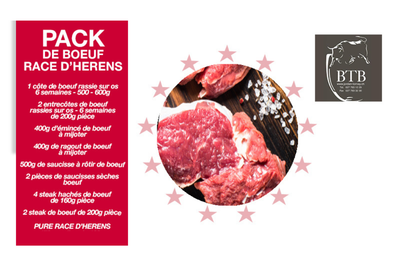 Le pack de boeuf &quot;Race d&#39;Hérens&quot; Marque Valais - BTB