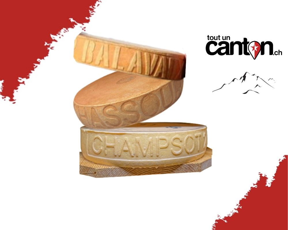 Sélection de fromages d&#39;Alpage du Valais à la coupe