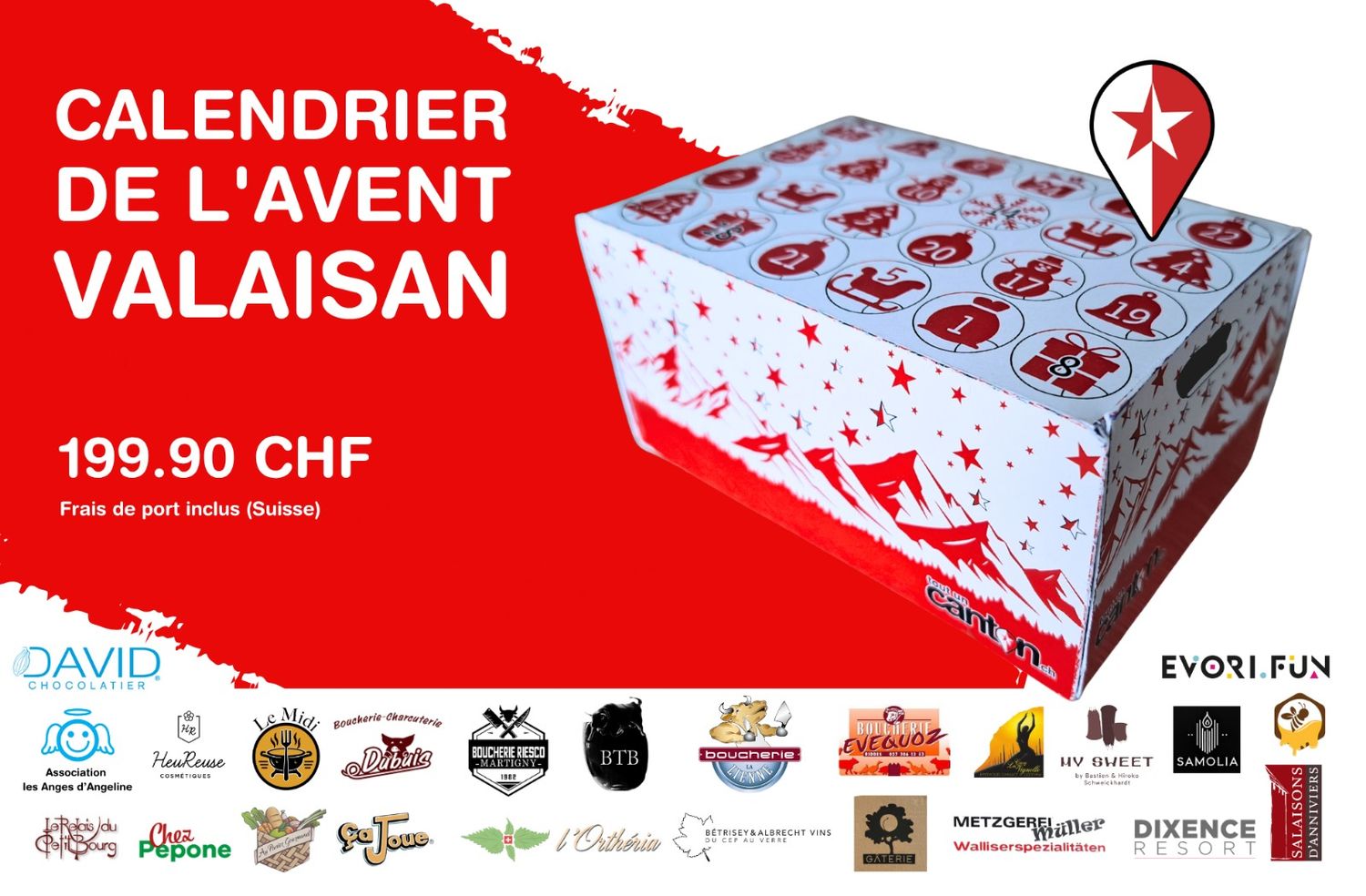 Advent calendar of Valais products 2024