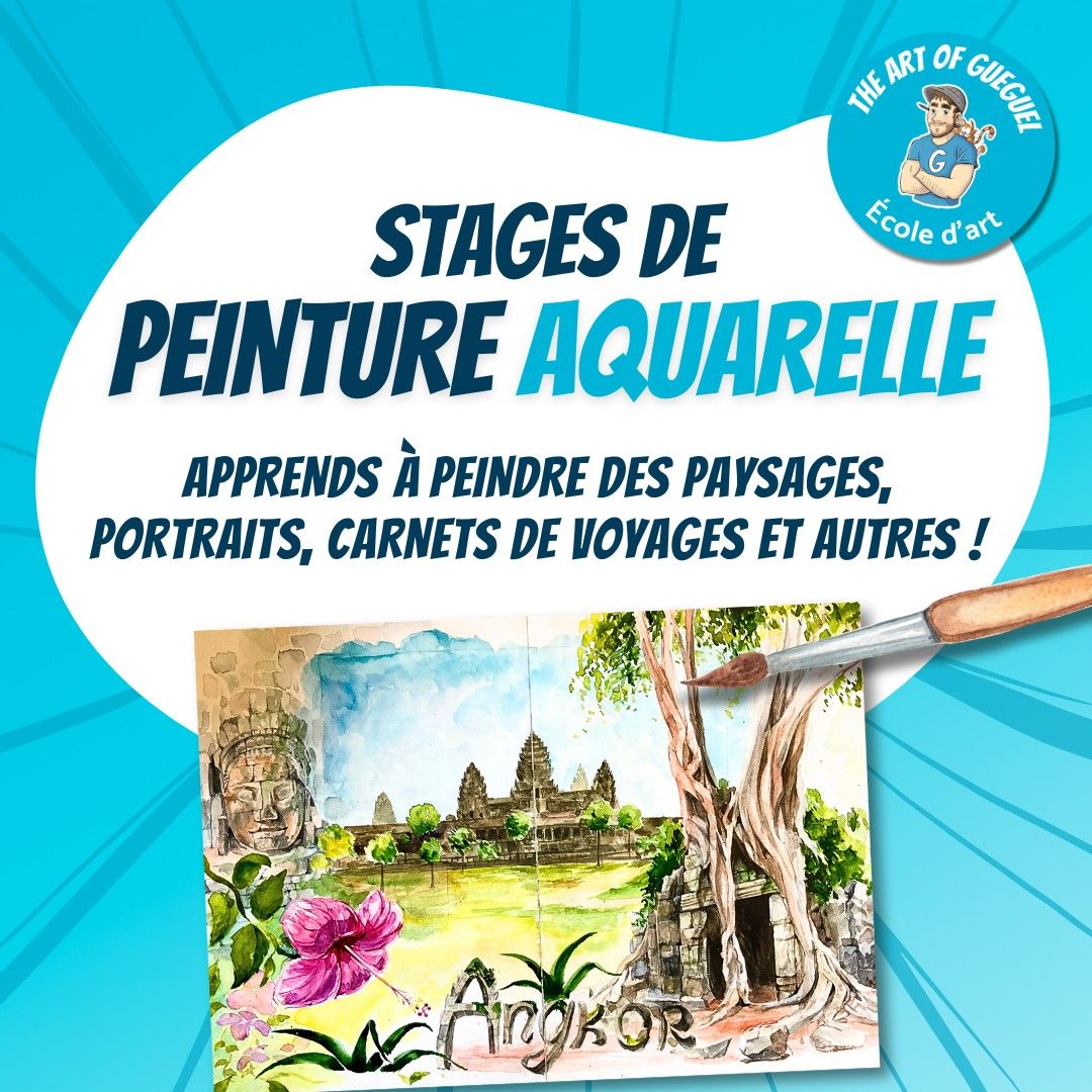 Stages de peinture Aquarelle - The Art of Gueguel