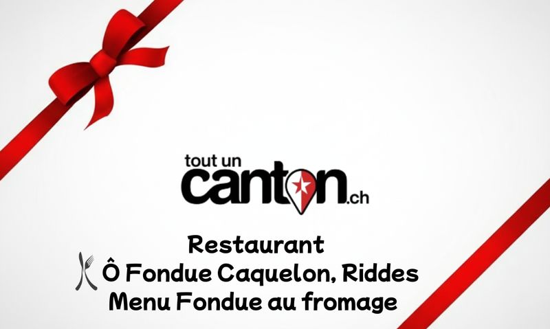 Menu Fondue au fromage - Ô Fondue Caquelon