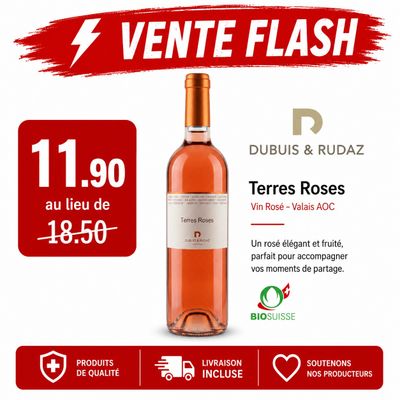 6 x Rosé Terres Roses 75Cl 2025 - Dubuis Rudaz