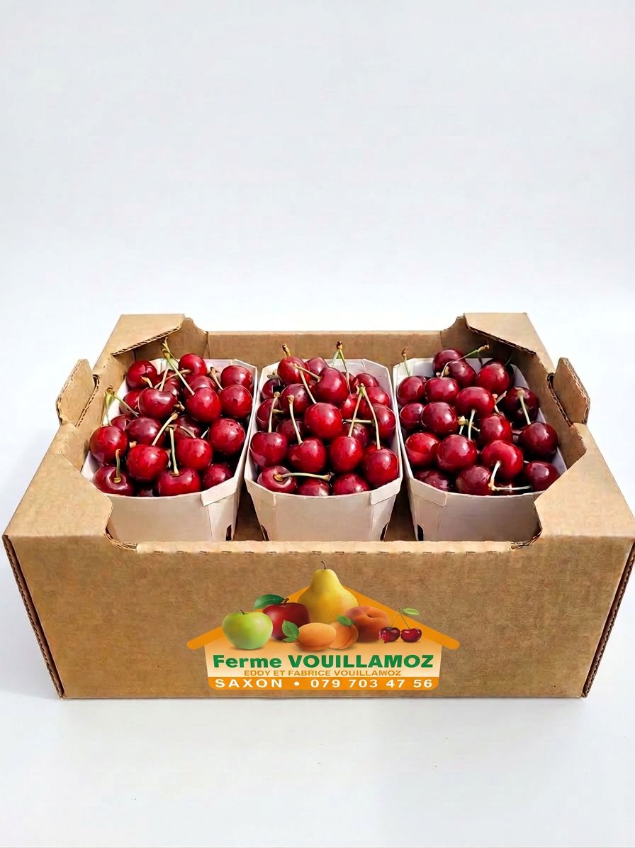 Box de cerise de Saxon 1500g - Ferme Vouillamoz