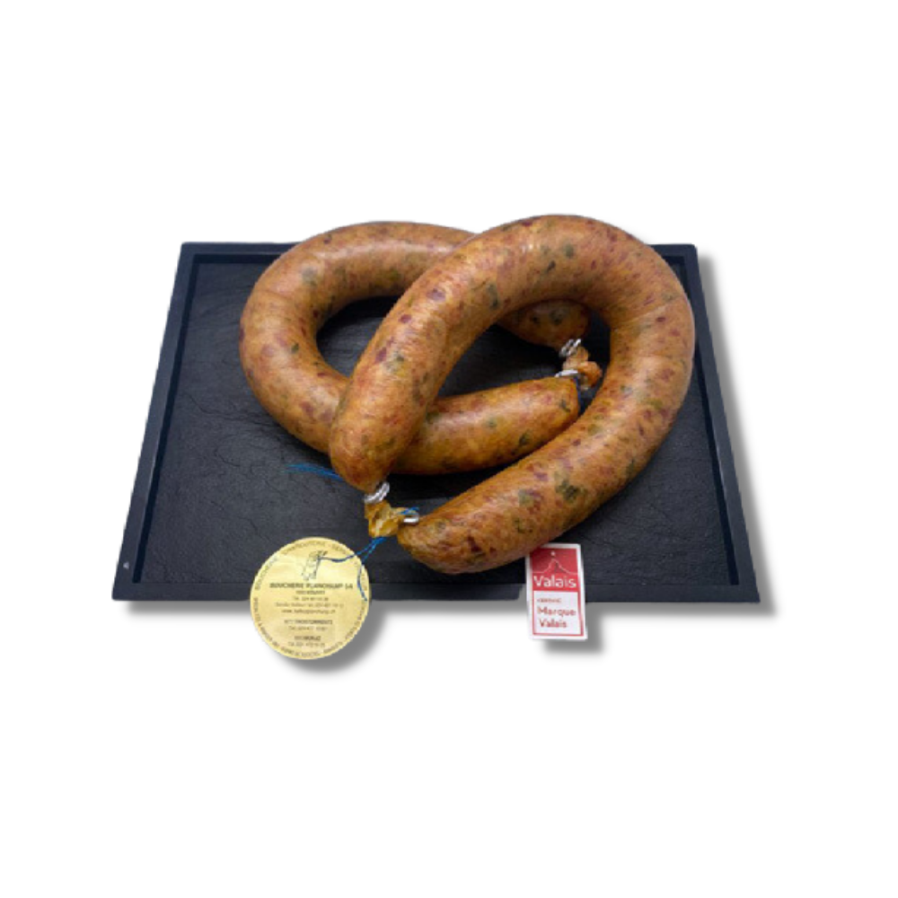 Saucisse aux poireaux marque Valais 300g - Planchamp