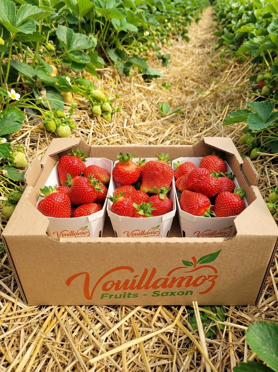 Box de Fraises du Valais 1500g - Vouillamoz Fruits