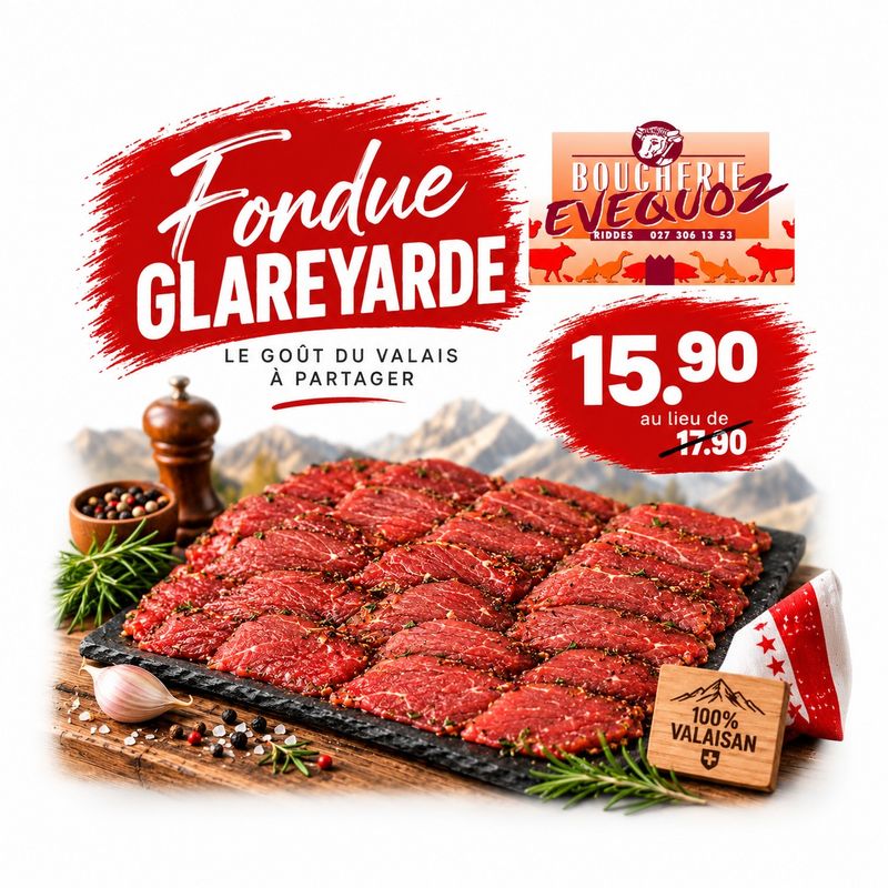 Fondue Glareyarde 250g - Boucherie Evequoz