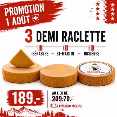 Trio de Raclette Valaisan "1er Août"