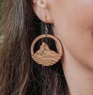 Boucles d&#39;oreilles en bois Cervin - Wooper.ch