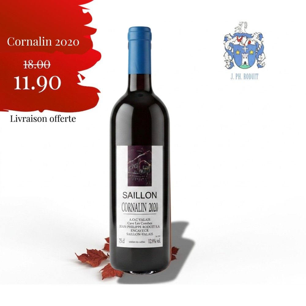 6x Cornalin de Saillon AOC 2020 - Cave Les Combes