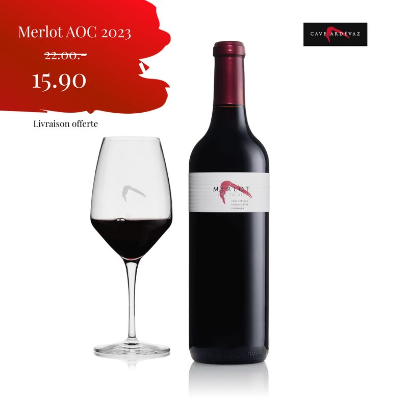 6X Merlot AOC Valais 2023 70cl - Cave Ardévaz