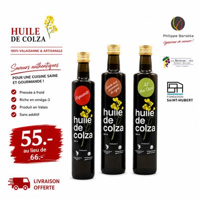 Coffret d'huile de Colza du Valais - Agitateur de saveurs