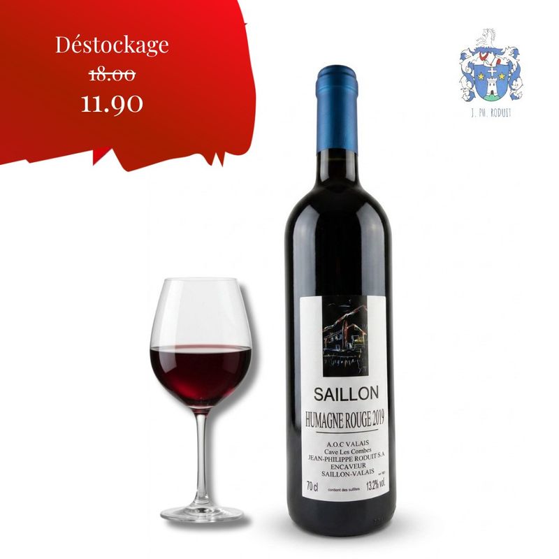 6x Humagne Rouge AOC 2019 - Cave Les Combes
