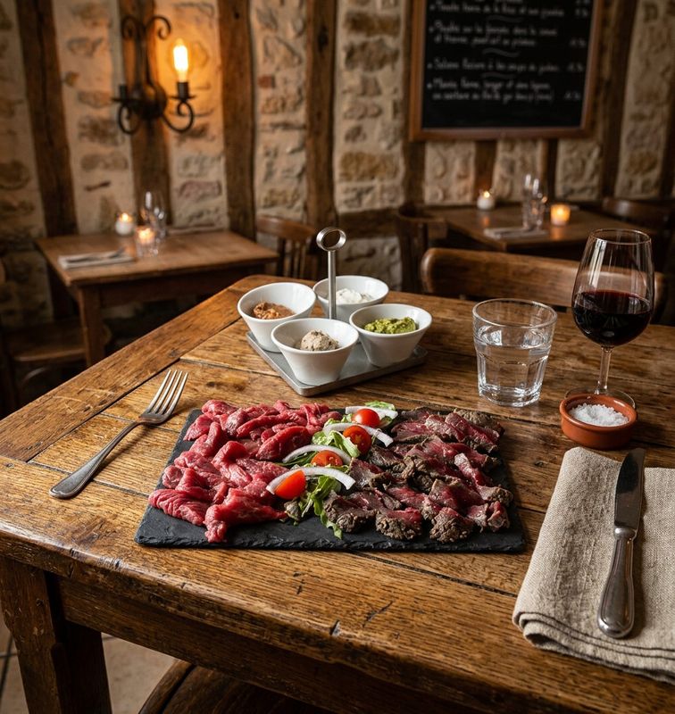 Fondue duo de boeuf maison - Les Chenevières