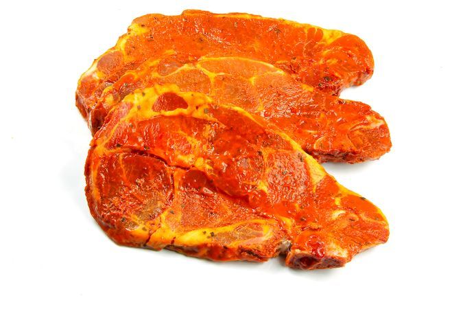 Tranche de cou de Porc marinée 180gr - Boucherie Evequoz