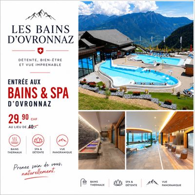 Entrée aux bains et spa d'Ovronnaz