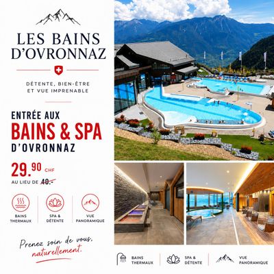 Entrée aux bains et spa d'Ovronnaz