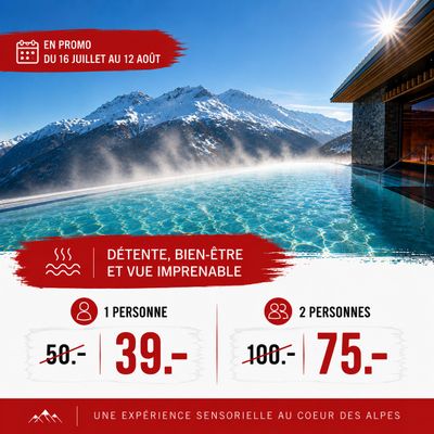 1 Entrée journalière aux Grands Bains d'Hérémence