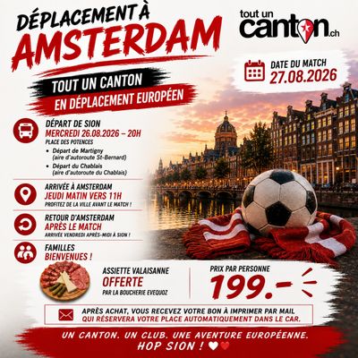 Déplacement à Amsterdam - Conférence League