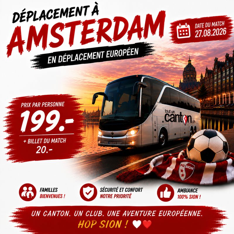 Déplacement à Amsterdam - Conférence League