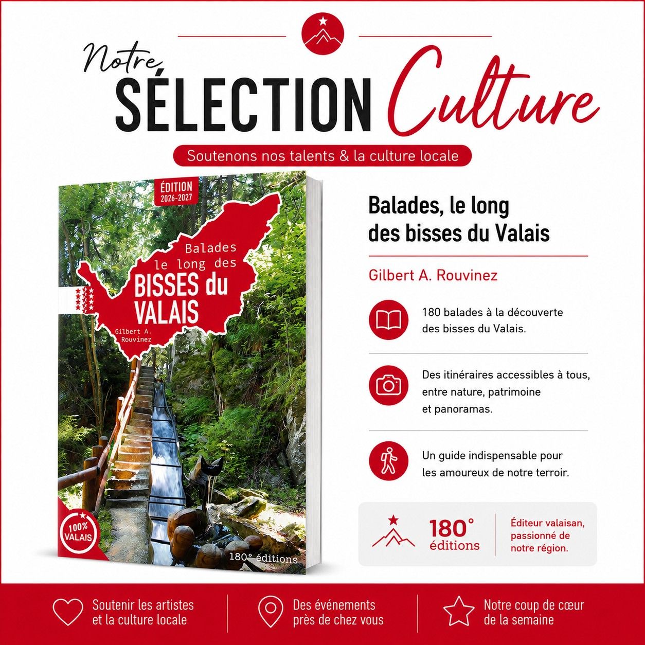 Balades le long des bisses du Valais 2026 - 180 Editions