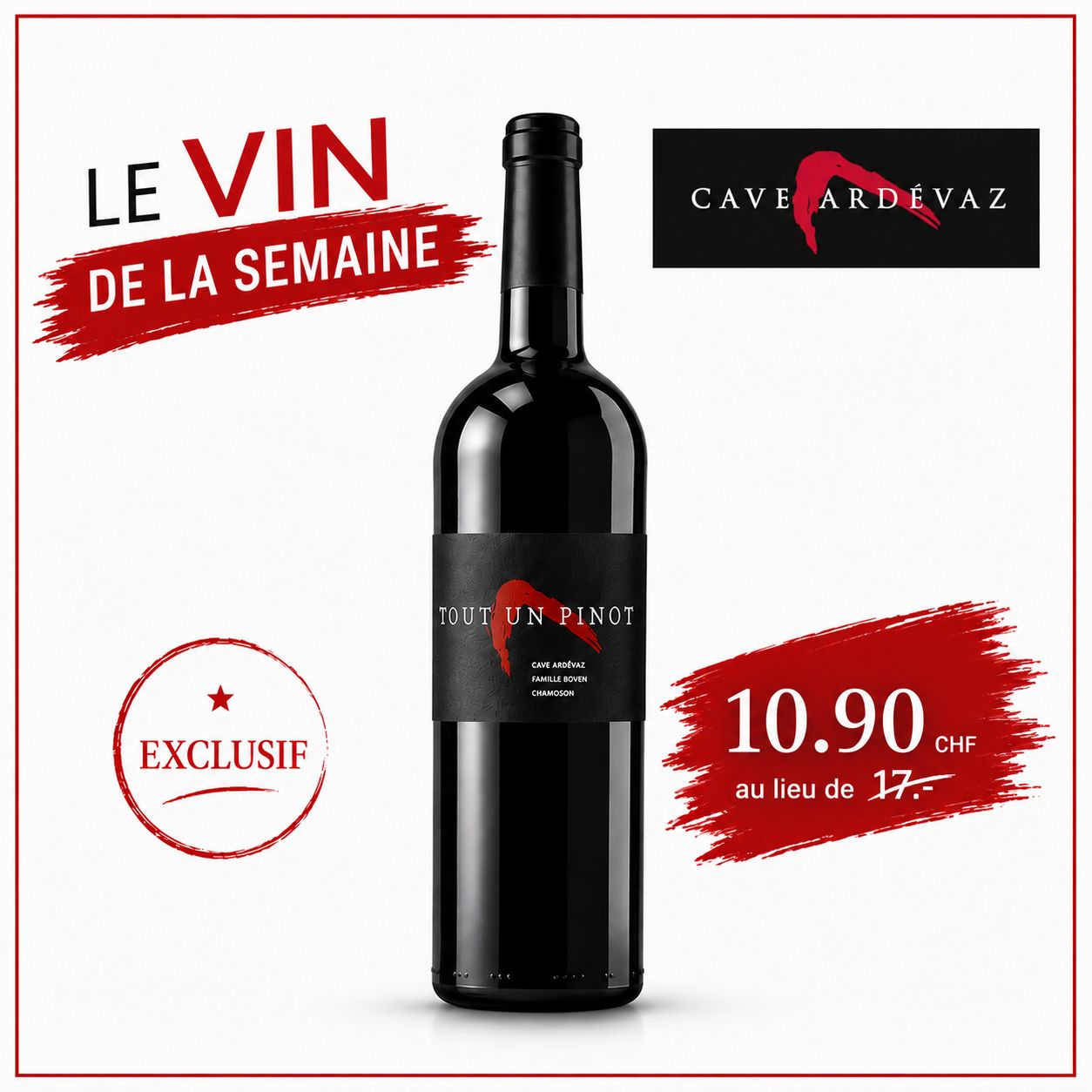 6x Tout Un Pinot 75cl - Cave Ardévaz