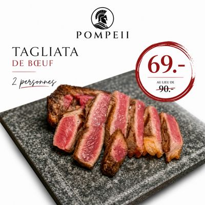 Tagliata de boeuf 2 personnes - Pompeii Restaurant