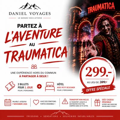 Entrée au Traumtica et Hôtel 2 personnes - Daniel Voyages
