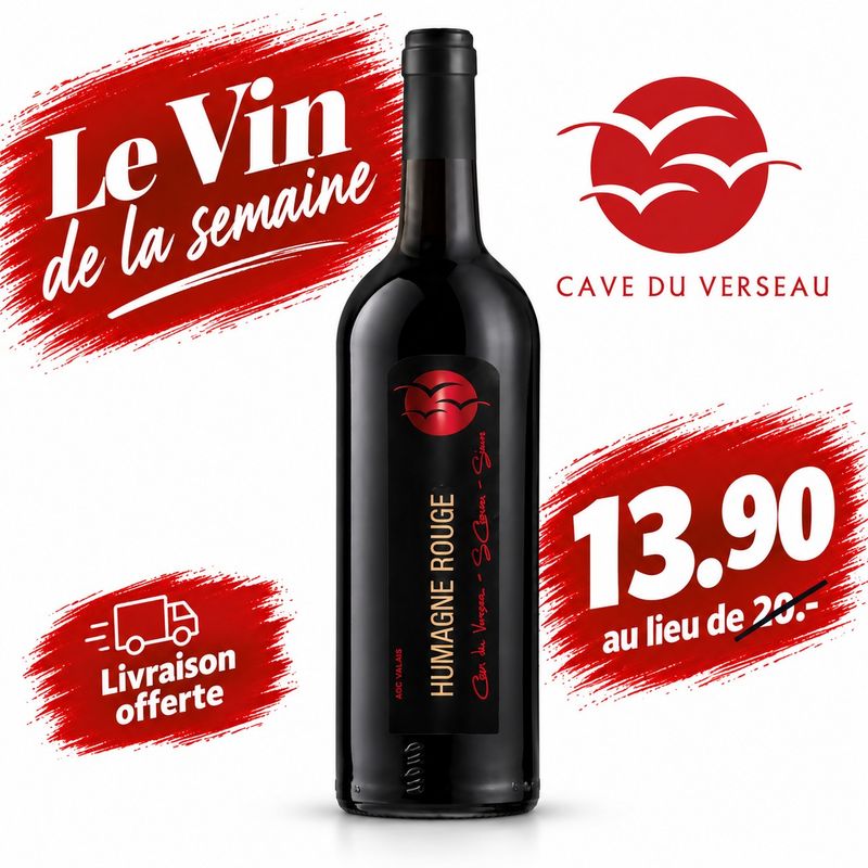 6X Humagne Rouge 2022 - Cave du Verseau