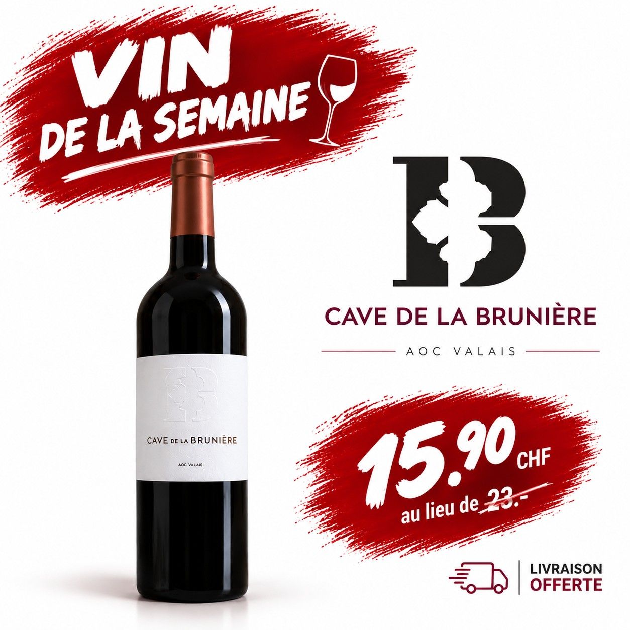 6X Humagne Rouge 2023 75cl - Cave de la Brunière