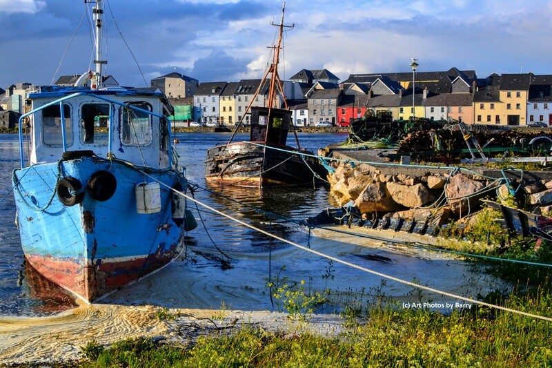 Two boats at The Claddagh.  Galway