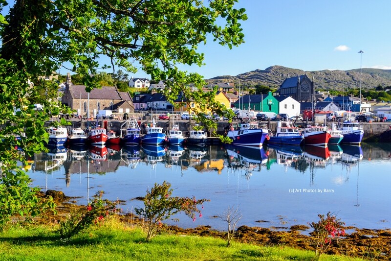 Colourful small boats at Castletownbere.  Co. Cork