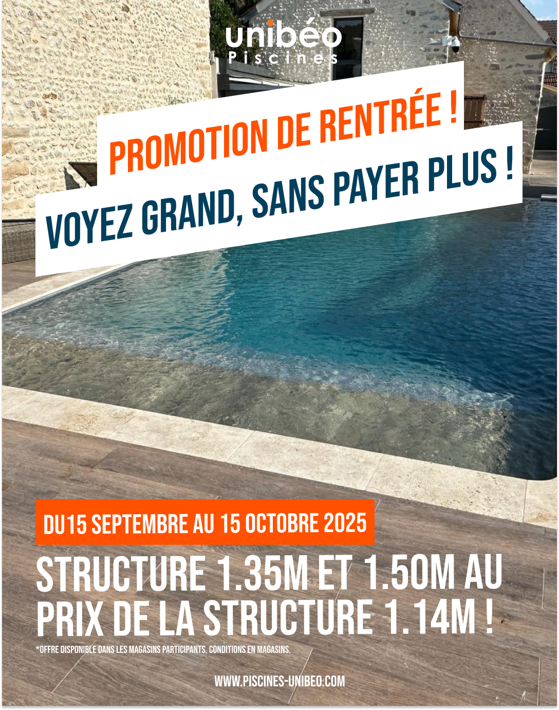 PROMO RENTREE - PISCINE BETON LINER