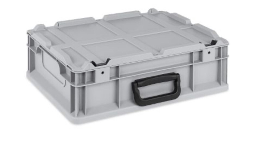 Portable Eurobox mit Griff und Deckel 30 ltr..