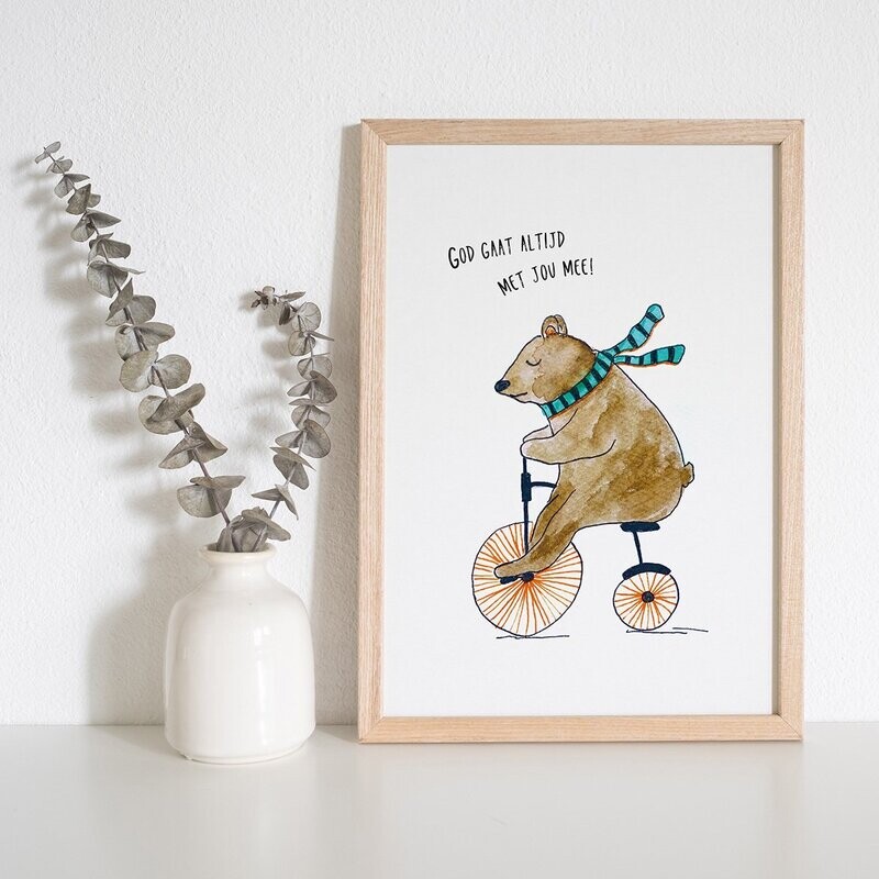 A4 poster Beer - God gaat altijd met jou mee!
