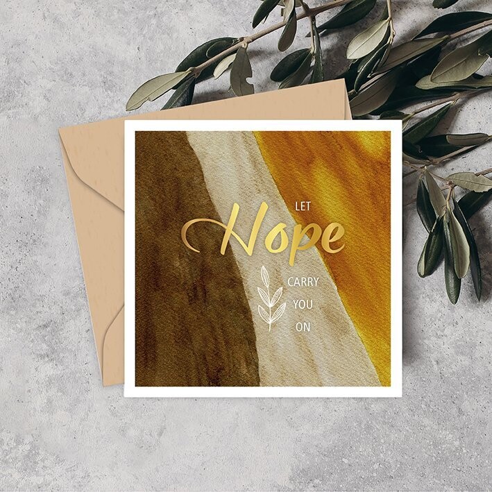 Let Hope carry you on - kaart - met goudfolie