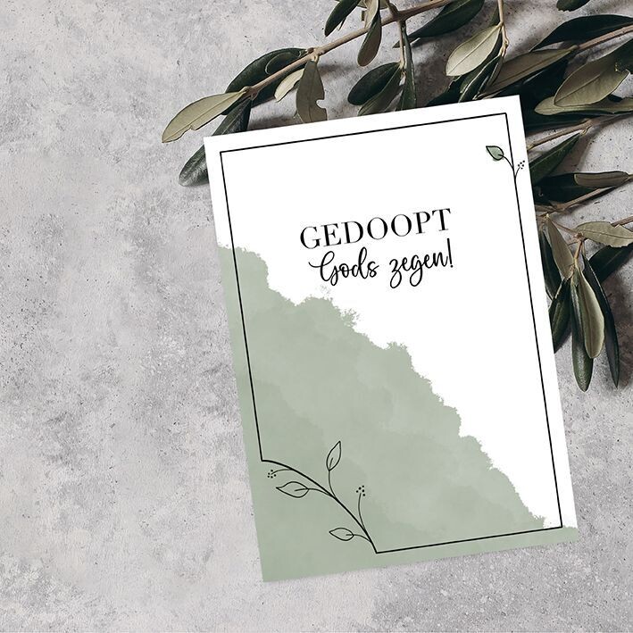 Kaart 'Gedoopt'