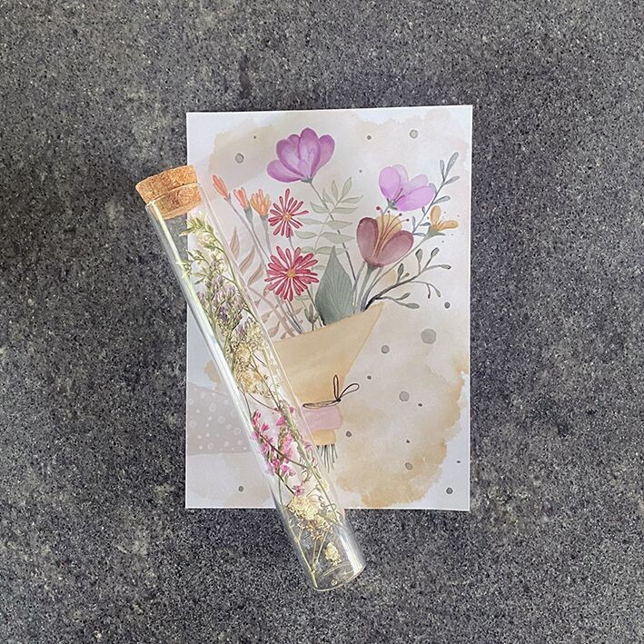 Voor jou - Kaart met droogbloemen