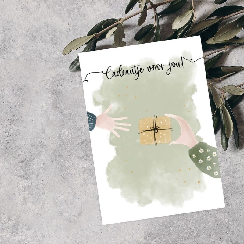 Kaart 'Cadeautje voor jou'