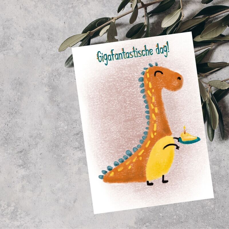 Kaart 'Gigafantastische dag' Dino
