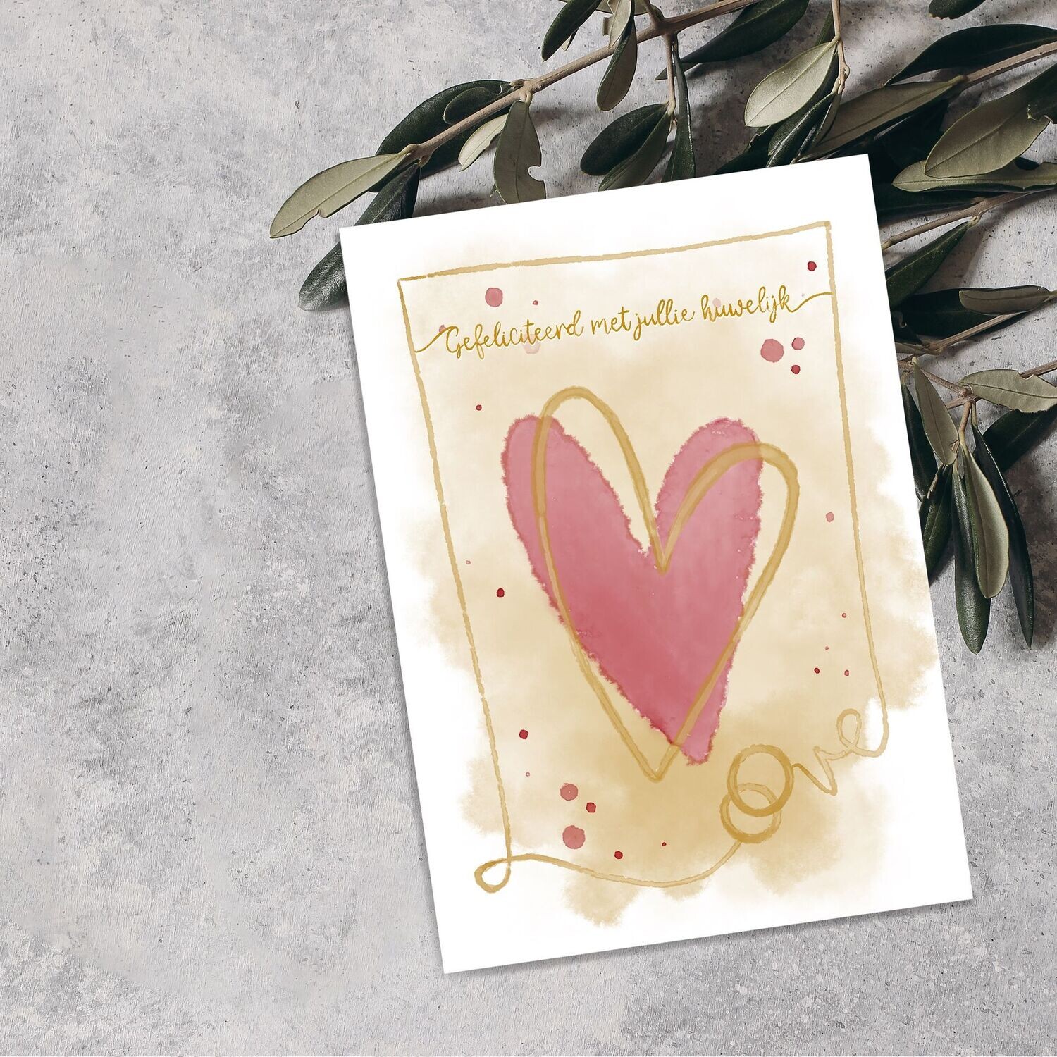 Kaart 'Gefeliciteerd met jullie huwelijk'
