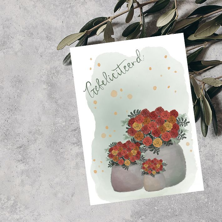 Kaart 'Gefeliciteerd'