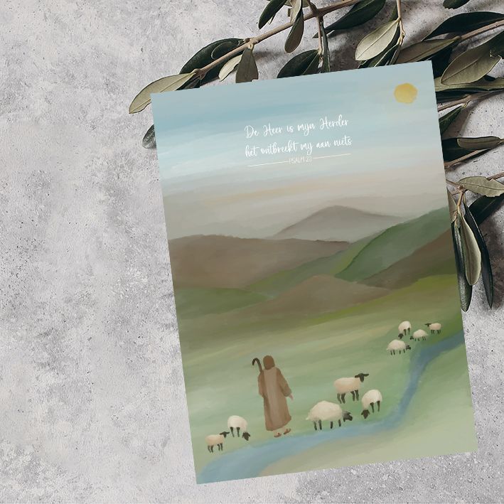 Kaart 'De Heer is mijn Herder'