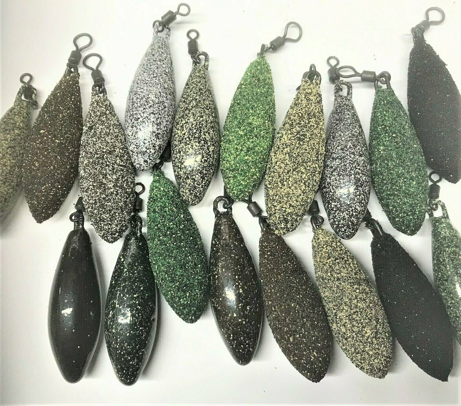 DISTANCE LEAD WEIGHTS SINKERS textured smooth Sea/Carp fishing tackle (sold  in pack of 10) free postage