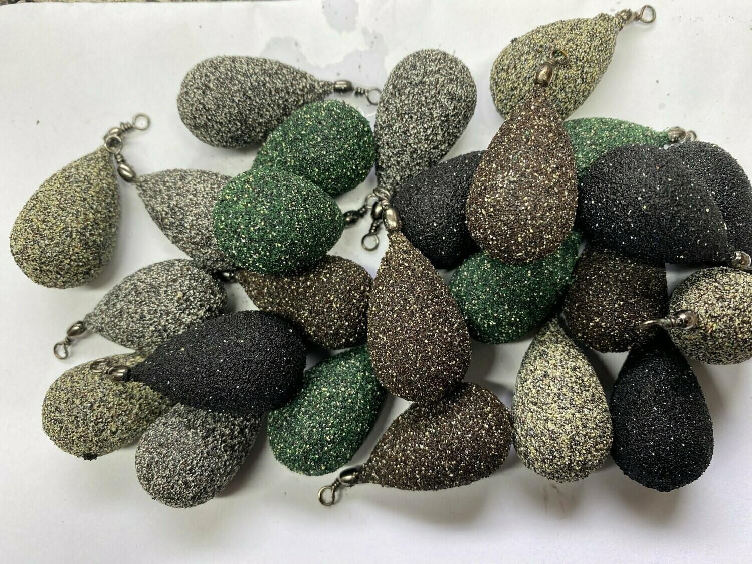 2 oz. Pears fitted with barrel swivels LEAD WEIGHTS SINKERS textured smooth  Sea/Carp fishing tackle (sold in pack of 60) free postage