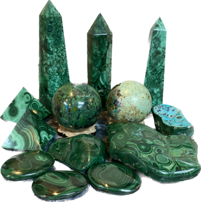 Malachite &amp; Chrysocolla Stones