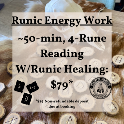  4-Rune Reading w/Runic Healing - 1 Hour